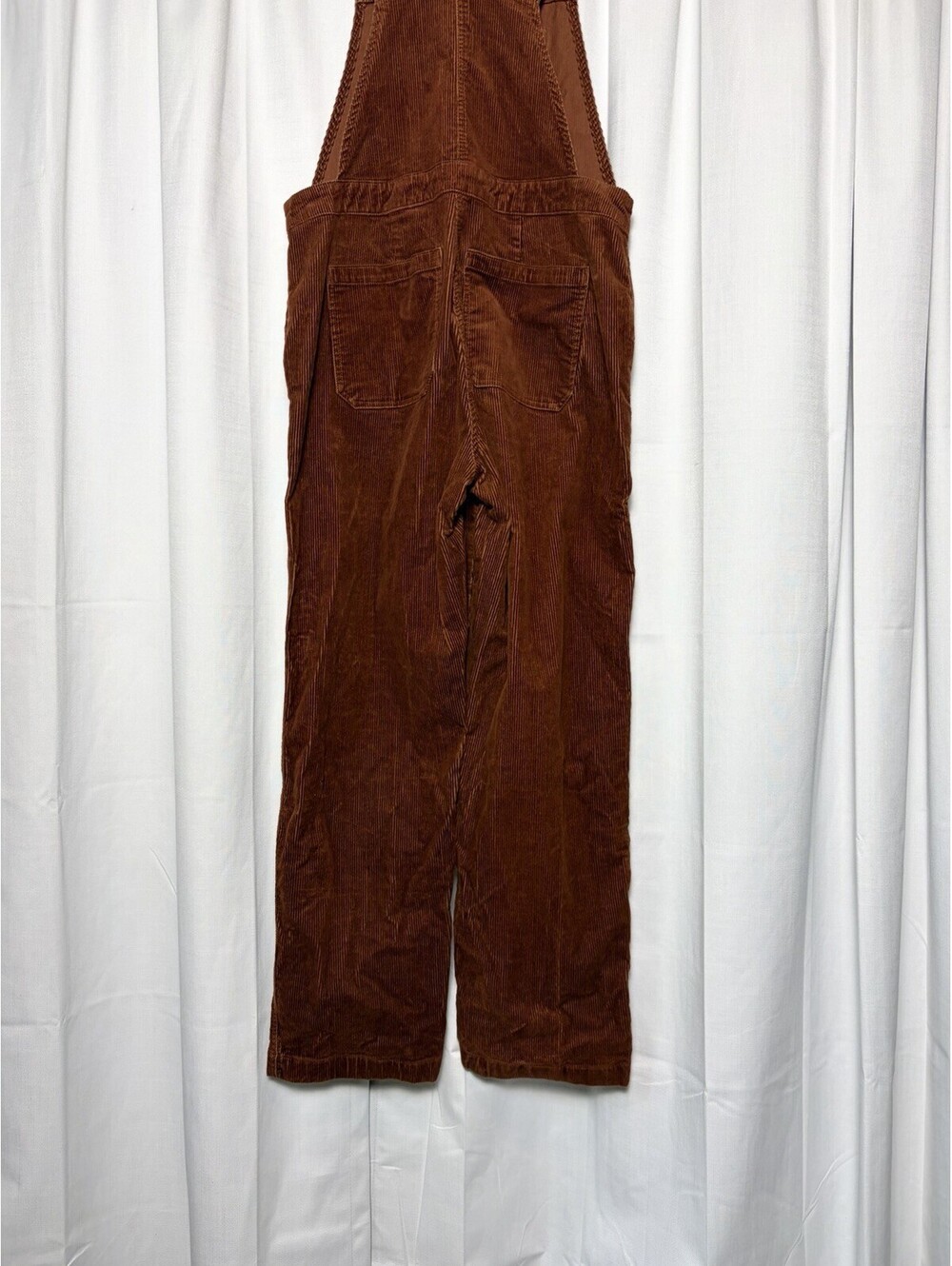 Boden Corduroy Chocolate Brown Relaxed Straight Leg Overalls. Size 10. $188 - Picture 7 of 9